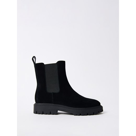 Mohito - Skórzane botki - czarny ze sklepu Mohito w kategorii Botki - zdjęcie 186549514