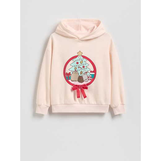 Reserved - Świąteczna bluza Pusheen - kremowy ze sklepu Reserved w kategorii Bluzy dziewczęce - zdjęcie 186549753