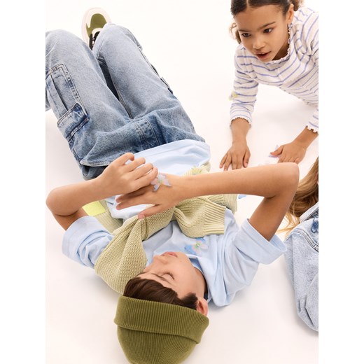 Reserved - Classic denim joggers - niebieski ze sklepu Reserved w kategorii Spodnie chłopięce - zdjęcie 186549893