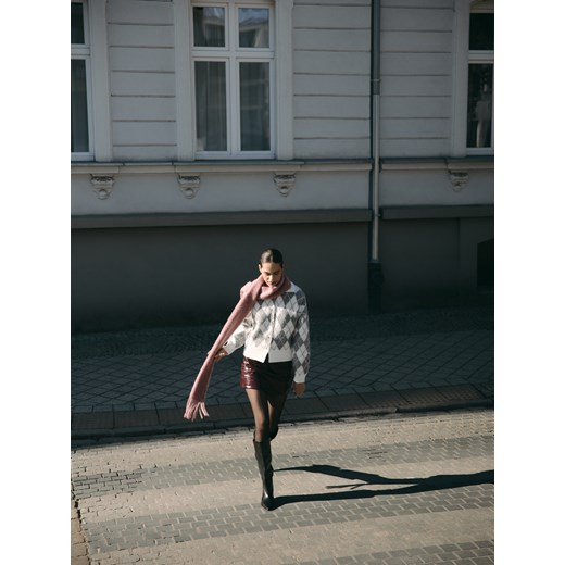 Reserved - Spódnica z imitacji skóry - bordowy ze sklepu Reserved w kategorii Spódnice - zdjęcie 186549994