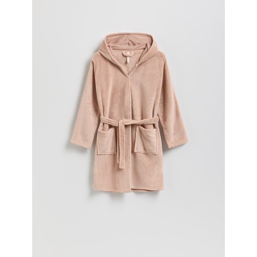 Reserved - Szlafrok z kapturem z misiem - brązowy ze sklepu Reserved w kategorii Szlafroki dziecięce - zdjęcie 186550033