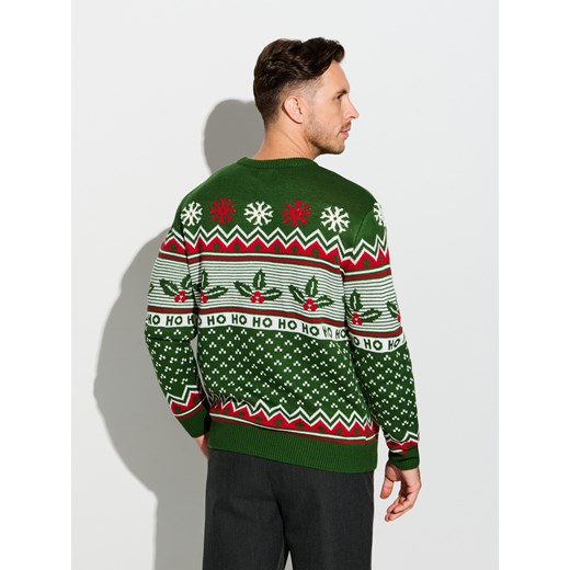 Sinsay - Sweter z motywem świątecznym - zielony Sinsay XS Sinsay