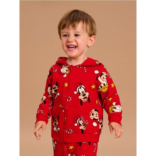 Sinsay - Bluza rozpinana z kapturem Mickey Mouse - czerwony - id: 042FX-33X - marki Sinsay - 186551242 Sinsay - Bluza rozpinana z kapturem Mickey Mouse - czerwony ze sklepu Sinsay w kategorii Bluzy chłopięce - zdjęcie 186551242