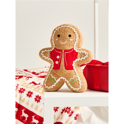 Sinsay - Dekoracja świąteczna w kształcie ludzika piernikowego - czerwony ze sklepu Sinsay w kategorii Dekoracje bożonarodzeniowe - zdjęcie 186551303