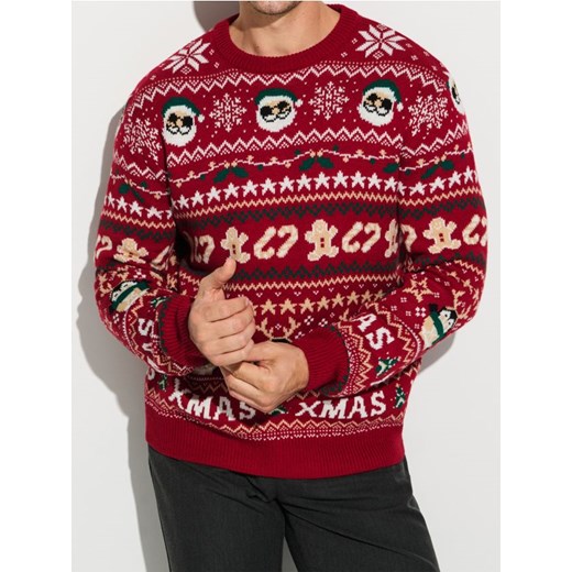 Sinsay - Sweter z motywem świątecznym - czerwony - id: 809FZ-33X - marki Sinsay - 186551374 Sinsay - Sweter z motywem świątecznym - czerwony ze sklepu Sinsay w kategorii Swetry męskie - zdjęcie 186551374