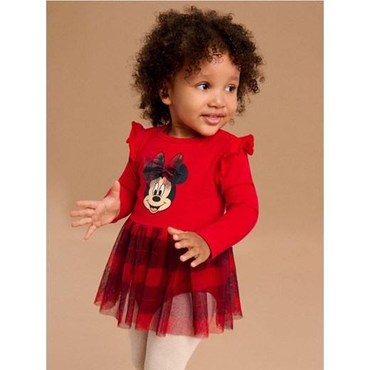 Sinsay - Body z tiulową spódniczką Minnie Mouse - czerwony ze sklepu Sinsay w kategorii Body niemowlęce - zdjęcie 186551380