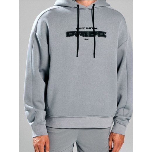 Sinsay - Bluza hoodie z napisem - szary ze sklepu Sinsay w kategorii Bluzy męskie - zdjęcie 186551384