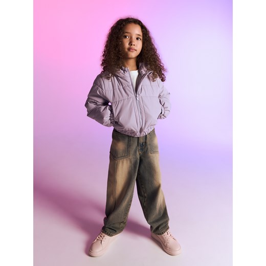 Reserved - Kurtka z kapturem - fioletowy ze sklepu Reserved w kategorii Kurtki dziewczęce - zdjęcie 186552584