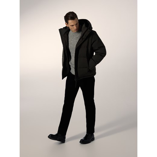 Reserved - Puchowa kurtka z dodatkiem Sorony - zielony Reserved S Reserved