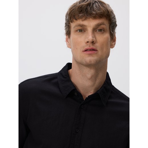 Reserved - Jeansowa koszula regular fit - czarny - id: YQ320-99J - marki Reserved - 186553090 Reserved - Jeansowa koszula regular fit - czarny ze sklepu Reserved w kategorii Koszule męskie - zdjęcie 186553090