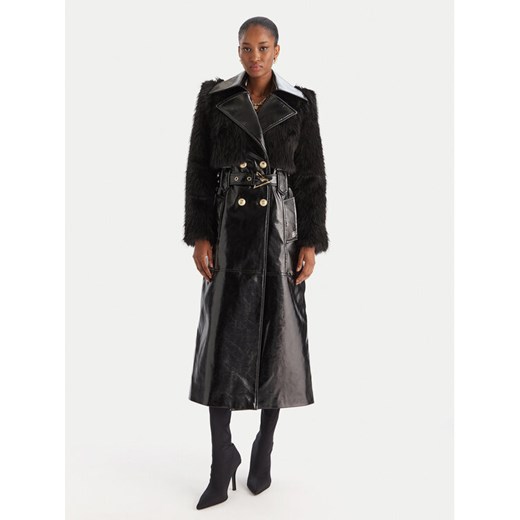 Babylon Kurtka z imitacji skóry S00772 Czarny Regular Fit ze sklepu MODIVO w kategorii Kurtki damskie - zdjęcie 186553880