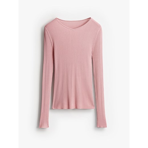 Mohito - Sweter z wiskozy - różowy ze sklepu Mohito w kategorii Swetry damskie - zdjęcie 186554613