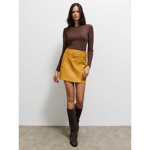 Mohito - Spódnica mini - bursztynowy ze sklepu Mohito w kategorii Spódnice - zdjęcie 186554654