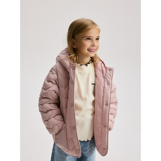 Reserved - Lekka pikowana kurtka - różowy ze sklepu Reserved w kategorii Kurtki dziewczęce - zdjęcie 186554872