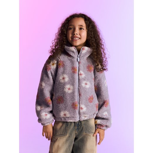 Reserved - Kurtka z imitacji baranka - lawendowy ze sklepu Reserved w kategorii Kurtki dziewczęce - zdjęcie 186554921