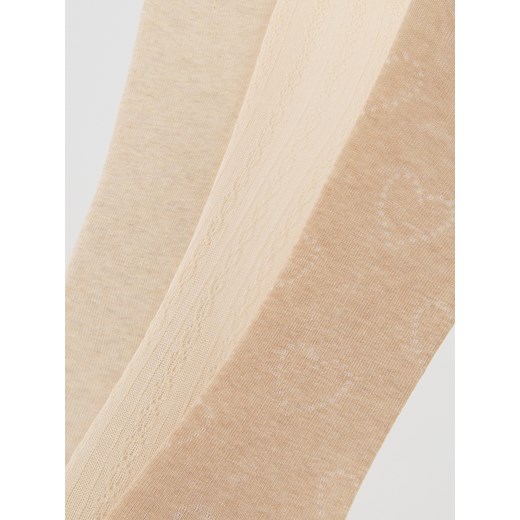 Reserved - Bawełniane rajstopy 3 pack - kremowy Reserved 86/92 (1-2 lata) Reserved