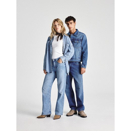 Reserved - Jeansy straight fit - niebieski ze sklepu Reserved w kategorii Jeansy damskie - zdjęcie 186555242