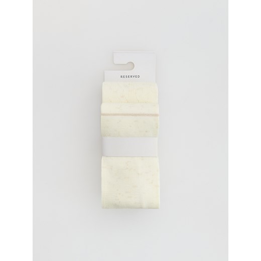 Reserved - Rajstopy z ociepleniem 2 pa - złamana biel ze sklepu Reserved w kategorii Rajstopy dziecięce - zdjęcie 186555393