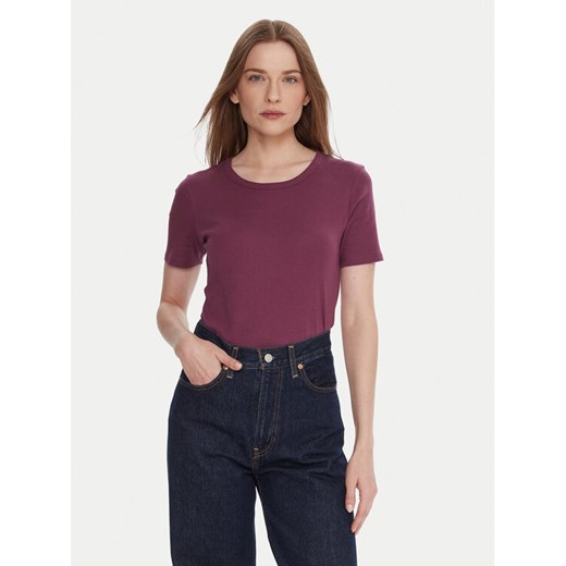 United Colors Of Benetton T-Shirt 3GA2E16A0 Fioletowy Regular Fit ze sklepu MODIVO w kategorii Bluzki damskie - zdjęcie 186555660