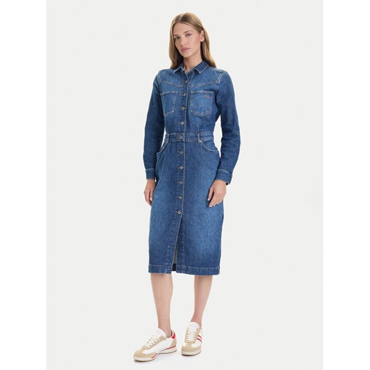 Mustang Sukienka jeansowa Emma 1016939 Niebieski Slim Fit ze sklepu MODIVO w kategorii Sukienki - zdjęcie 186555663
