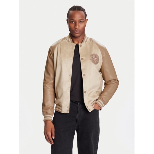 Guess Kurtka bomber M5BL2B K1062 Beżowy Regular Fit ze sklepu MODIVO w kategorii Kurtki męskie - zdjęcie 186555744