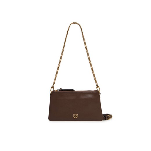 PINKO Torebka Double Mini Al 25-26 PLTT 105359 A0QO Brązowy ze sklepu MODIVO w kategorii Torebki damskie - zdjęcie 186555851