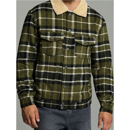 Sinsay - Kurtka katana w kratę - khaki ze sklepu Sinsay w kategorii Kurtki męskie - zdjęcie 186557983