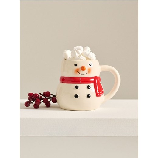 Sinsay - Kubek w kształcie bawłana ze świątecznym motywem - wielobarwny ze sklepu Sinsay w kategorii Kubki - zdjęcie 186557993