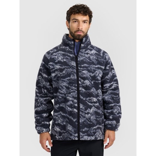 Polar sherpa rozpinany ze stójką uniseks 4F 4FWAW25TFLEU352 - granatowy ze sklepu Sportstylestory.com w kategorii Bluzy damskie - zdjęcie 186558170