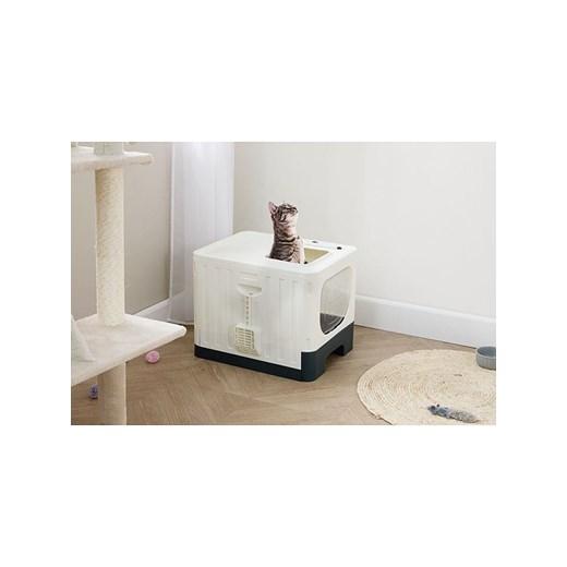 Lifa Living Kuweta w kolorze kremowo-antracytowym dla kota - 38 x 40 x 38 cm Lifa Living onesize promocja Limango Polska