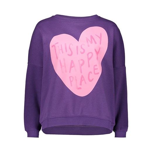 miss goodlife Bluza "This is my happy place" w kolorze fioletowym Miss Goodlife XS promocyjna cena Limango Polska