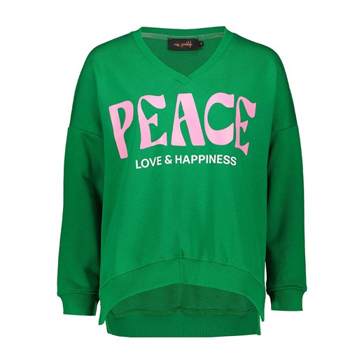 miss goodlife Bluza "Peace Love & Happiness" w kolorze zielonym Miss Goodlife L okazja Limango Polska