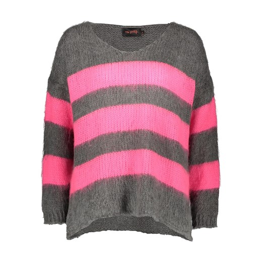 miss goodlife Sweter &quot;Stripes&quot; w kolorze ciemnoszaro-jasnoróżowym ze sklepu Limango Polska w kategorii Swetry damskie - zdjęcie 186560424
