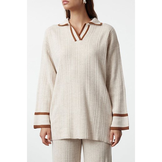 trendyol 2-częściowy zestaw w kolorze kremowo-jasnobrązowym Trendyol L Limango Polska wyprzedaż