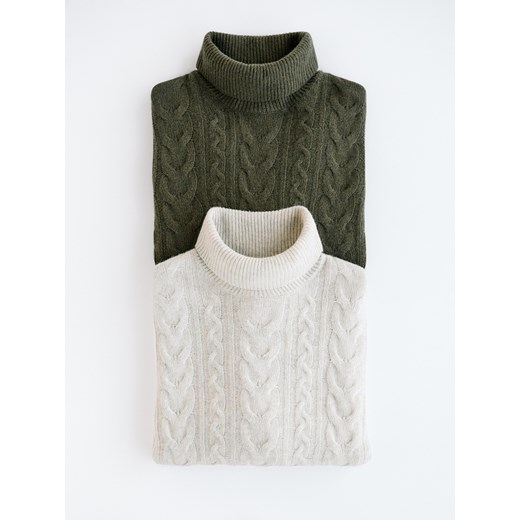 Reserved - Wełniany sweter - jasnoszary ze sklepu Reserved w kategorii Swetry męskie - zdjęcie 186565393