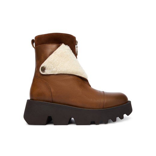 Botki Fly London Zufefly P145316001 Brązowy ze sklepu eobuwie.pl w kategorii Botki - zdjęcie 186566623