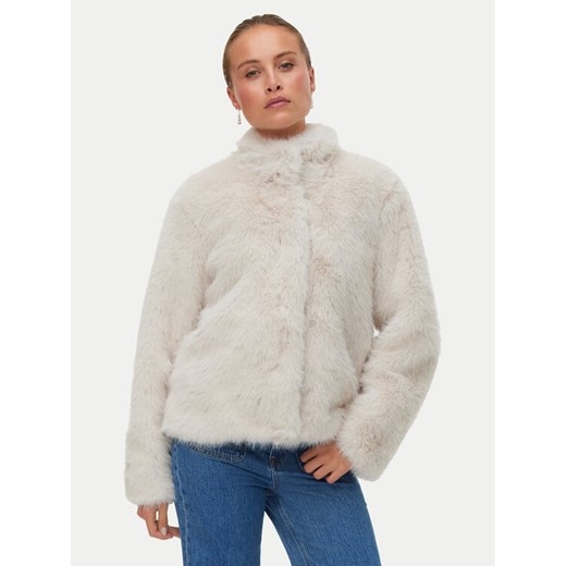 Vero Moda Futro Monroe 10315328 Beżowy Regular Fit ze sklepu MODIVO w kategorii Futra damskie - zdjęcie 186567333
