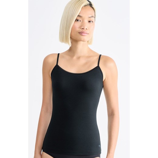 Sloggi top na cienkich ramiączkach Pure Comfort 10222390-0004, Kolor czarny, Rozmiar L, Sloggi ze sklepu Primodo w kategorii Podkoszulki i halki - zdjęcie 186568243
