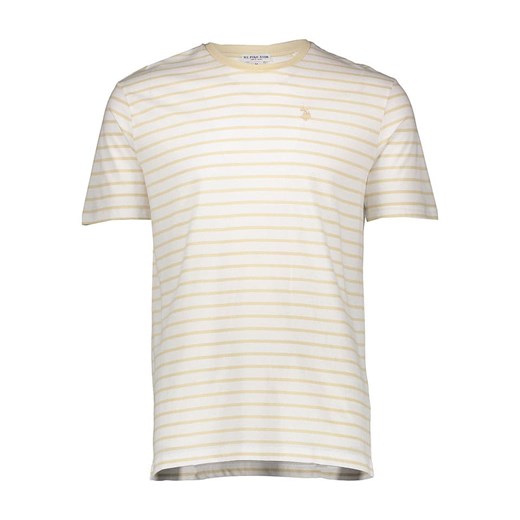 U.S. Polo Assn. Koszulka w kolorze beżowo-białym ze sklepu Limango Polska w kategorii T-shirty męskie - zdjęcie 186568293