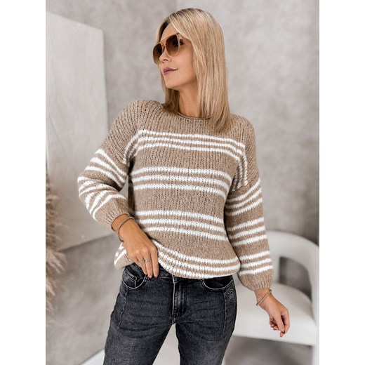 sweter rilian karmelowy one size ze sklepu UBRA w kategorii Swetry damskie - zdjęcie 186568872
