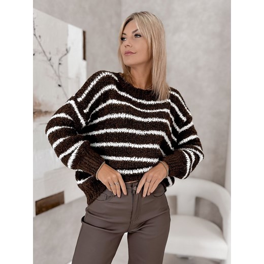 sweter satori ciemnobrązowy one size ze sklepu UBRA w kategorii Swetry damskie - zdjęcie 186568902
