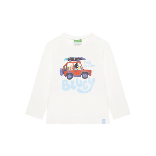 United Colors Of Benetton Bluzka 3I1XG10KH Biały Regular Fit ze sklepu MODIVO w kategorii T-shirty chłopięce - zdjęcie 186569891
