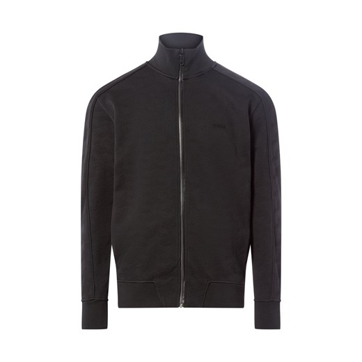 BOSS Green Bluza męska - Mirror Mężczyźni czarny jednolity ze sklepu vangraaf w kategorii Bluzy męskie - zdjęcie 186570450