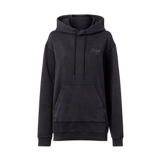 HUGO BLUE Damski sweter z kapturem - Dejandra Kobiety Bawełna antracytowy jednolity ze sklepu vangraaf w kategorii Bluzy damskie - zdjęcie 186570452