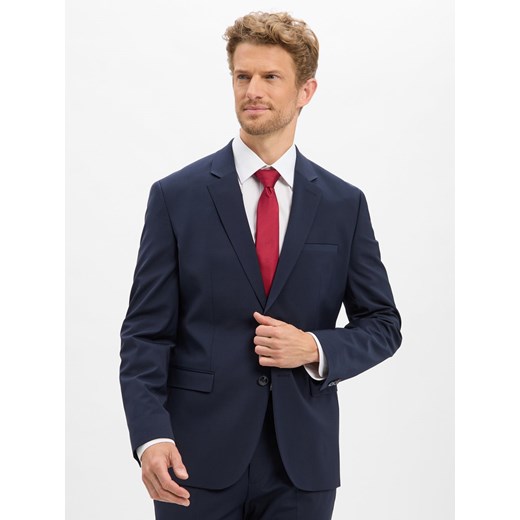 HUGO Męska kurtka modułowa -Arti Mężczyźni Super Slim Fit granatowy jednolity ze sklepu vangraaf w kategorii Marynarki męskie - zdjęcie 186570481