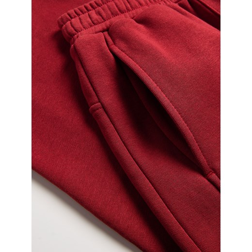 Reserved - Dzianinowe joggery - czerwony Reserved 140 (9 lat) Reserved