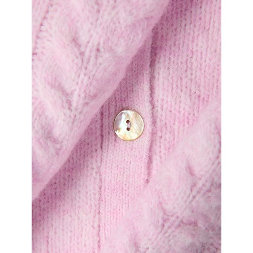 Reserved - Kardigan z ozdobnym splotem - różowy Reserved L Reserved
