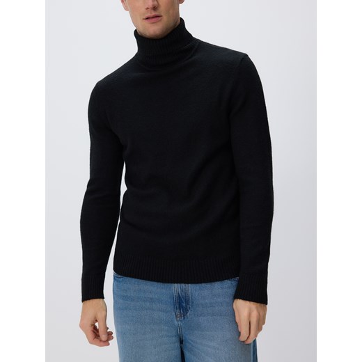 Reserved - Sweter z wełną merino - czarny - id: 953GC-99X - marki Reserved - 186571734 Reserved - Sweter z wełną merino - czarny ze sklepu Reserved w kategorii Swetry męskie - zdjęcie 186571734