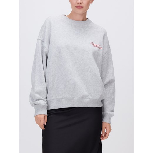 Reserved - Bluza z haftowanym napisem - jasnoszary Reserved M Reserved