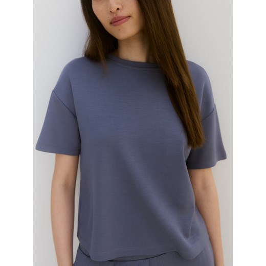 Reserved - T-shirt regular z modalem - jasnoniebieski Reserved L wyprzedaż Reserved